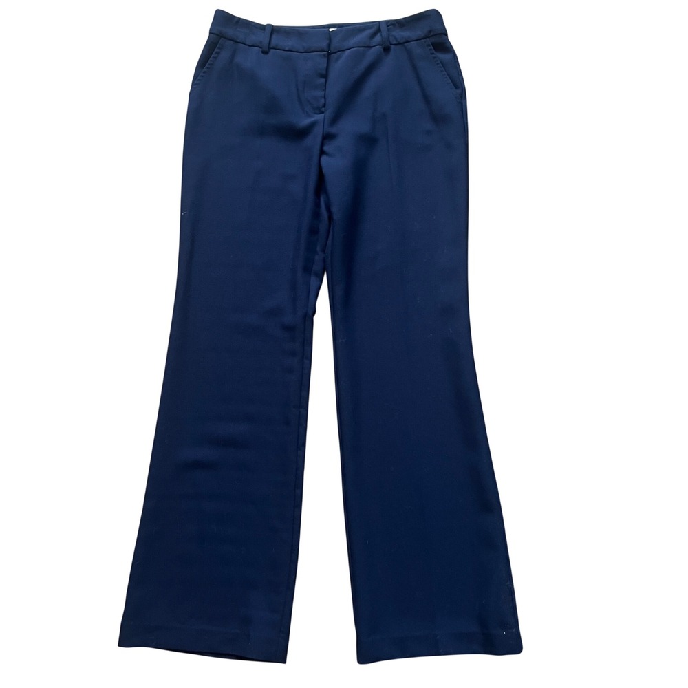 Trina Turk Womens Navy Blue Straight Leg Trousers Dress‎ Pants Size 12 D120916